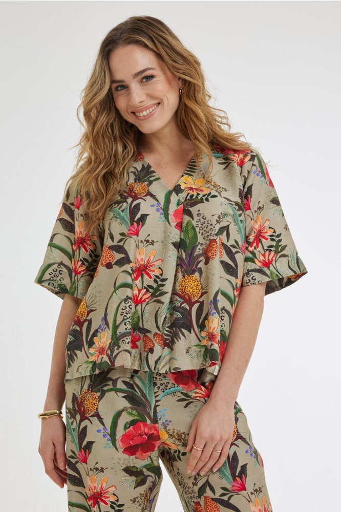 BLOUSE TESS DS252061001 8642 SAND MAGNIFICENT PRINT